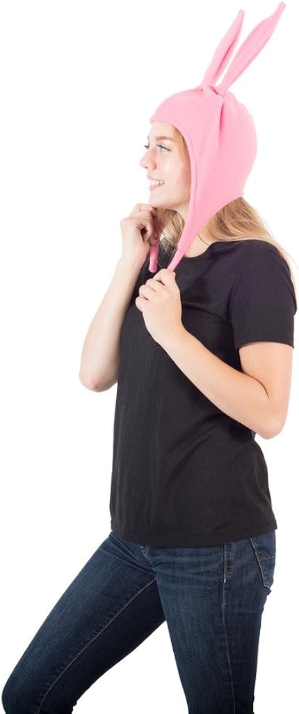 Concept One Accessories Bobs Burgers Louise Cosplay Fleece Hat, Pink, One Size