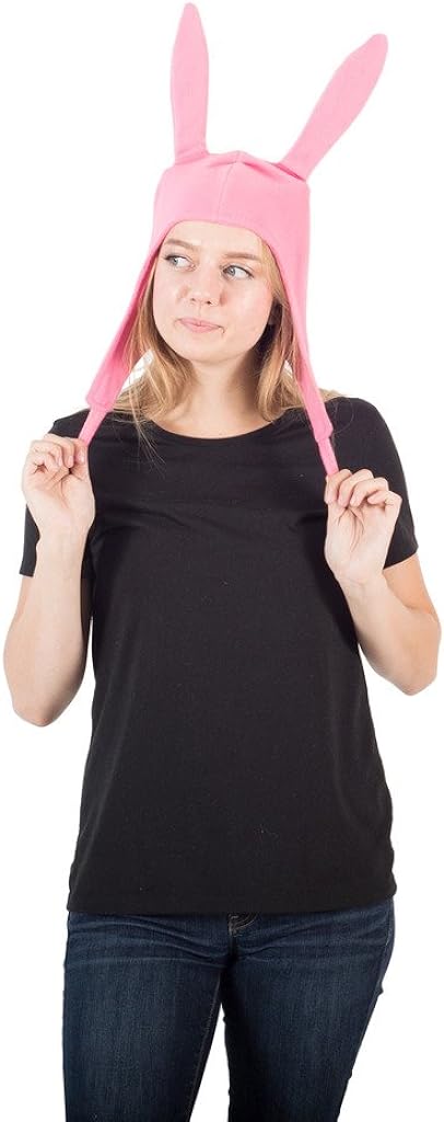 Concept One Accessories Bobs Burgers Louise Cosplay Fleece Hat, Pink, One Size