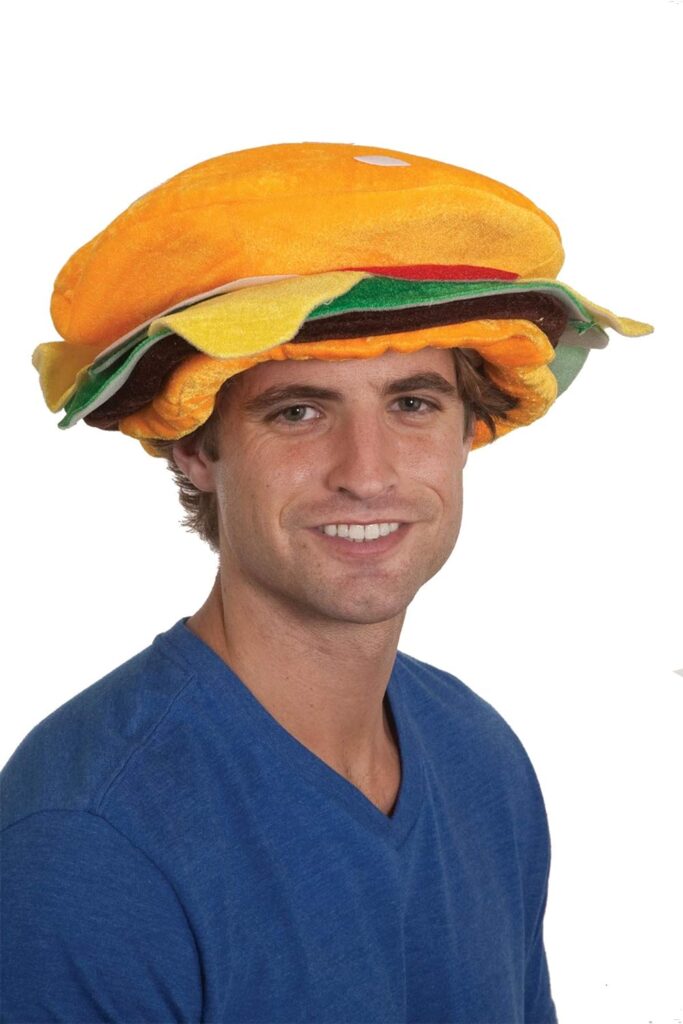 Jacobson Hat Company Cheeseburger Hat, Multi-colored, One Size