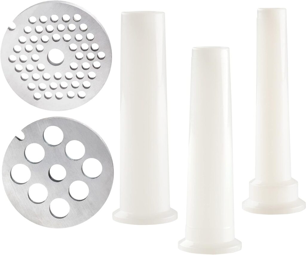 Meat Grinder with Tabletop Clamp  2 Cutting Disks, Cast Iron Heavy Duty Sausage Maker and Manual Meat Mincer - Make Homemade Burger Patties, Ground Beef and More, Portable and Easy to Use