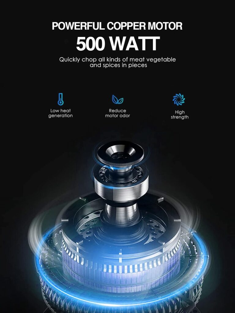 Narcissus Food Processor, 500W Professional Meat Grinder Chopper for Meat  Vegetable, 8-Cup 2L Capacity, Quick Chopping and Mixing Meats, Vegetables  Fruits, with a Scraper